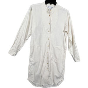 Ines De La Fressange Paris A-Line Dress Sz XS Long Sleeve Cream Color Used